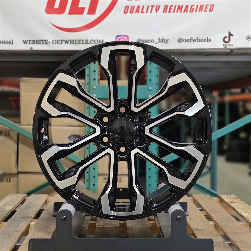 Chevy C23 wheel — Chrome, Gloss Black, Gunmetal Machine, Black Machine